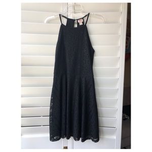 Mossimo Black Lace High Neck Dress